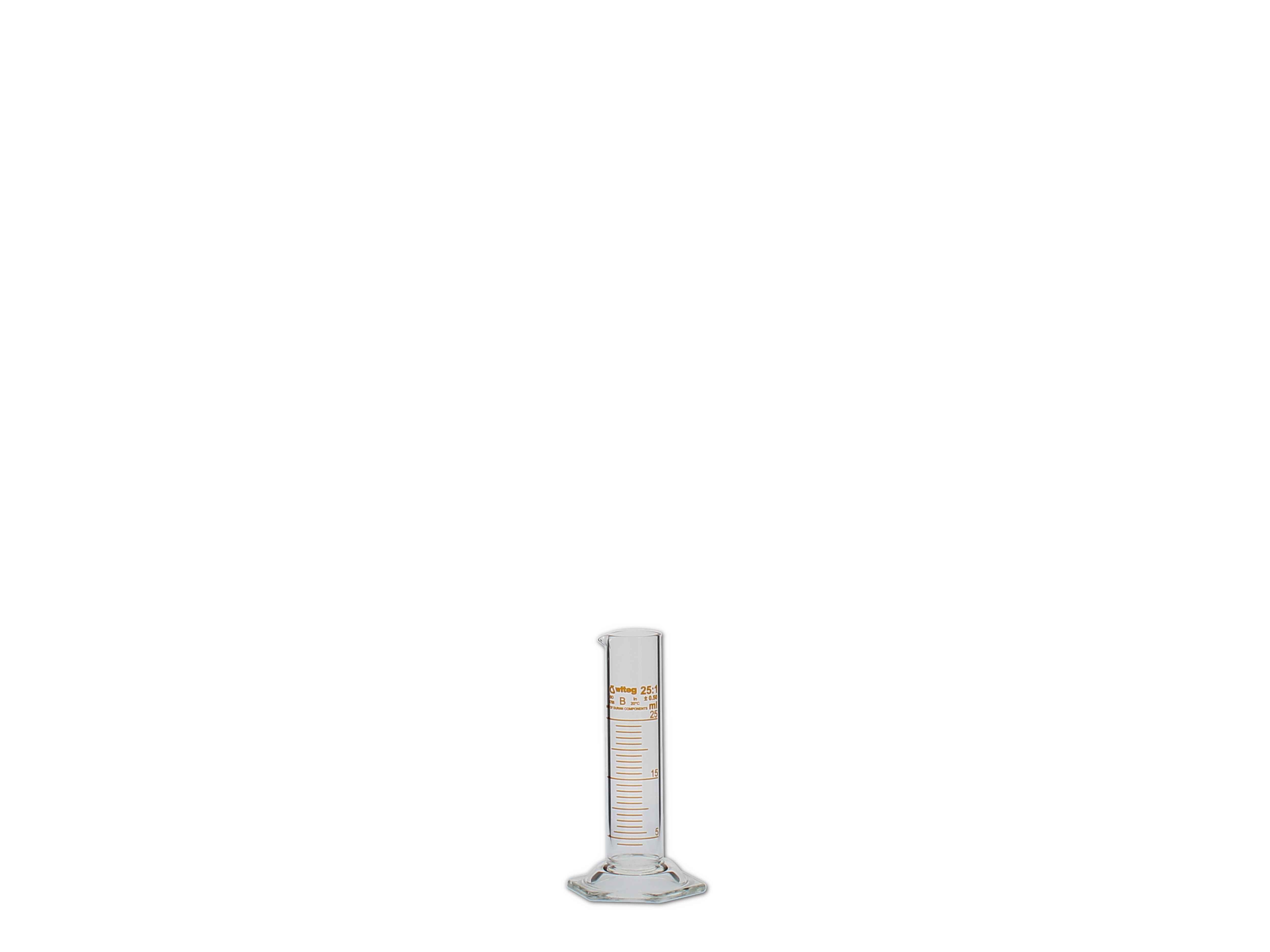    Messzylinder, Glas, graduiert - 25ml (niedere Form)