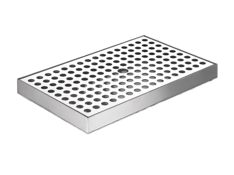 Abtropfwanne Edelstahl 560 x 200 x 27 mm, Gitterrost herausnehmbar, Autoclavierbar