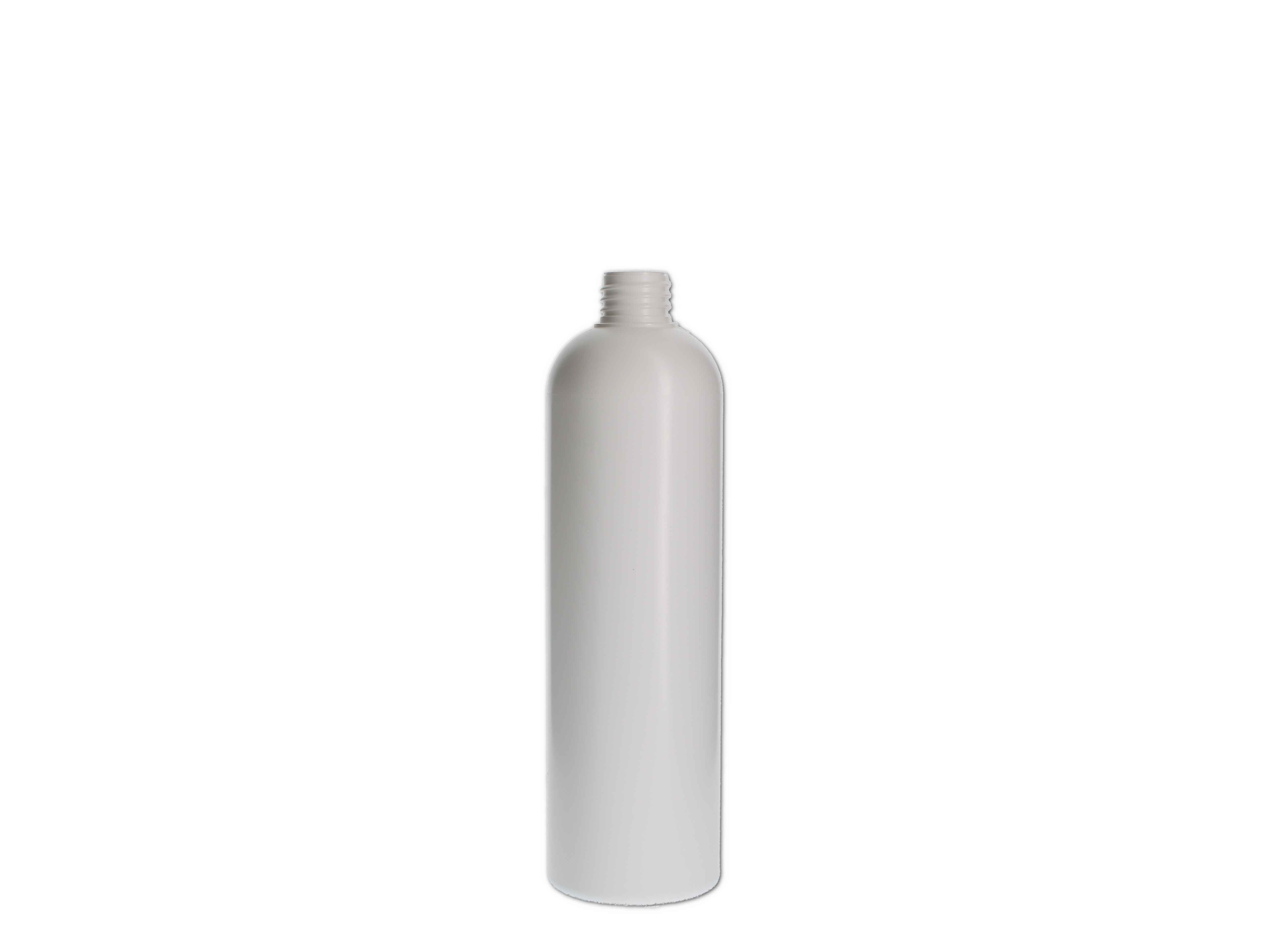    Kosmetikflasche, Kunststoff weiß, rund 250ml