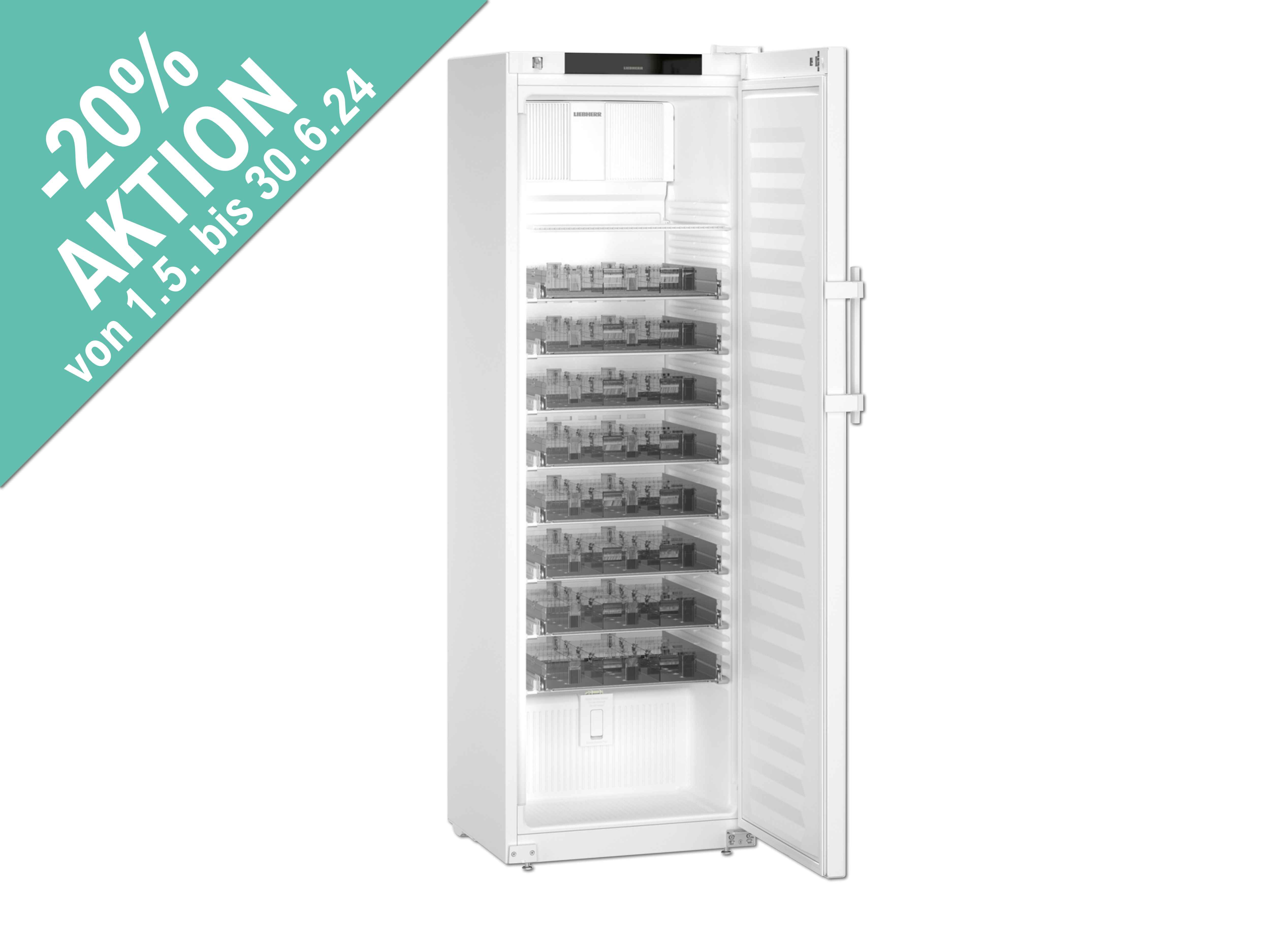    Medikamentenkühlschrank HMFvh 4001, Umluftkühlung, LED, Volltür + 8 Laden