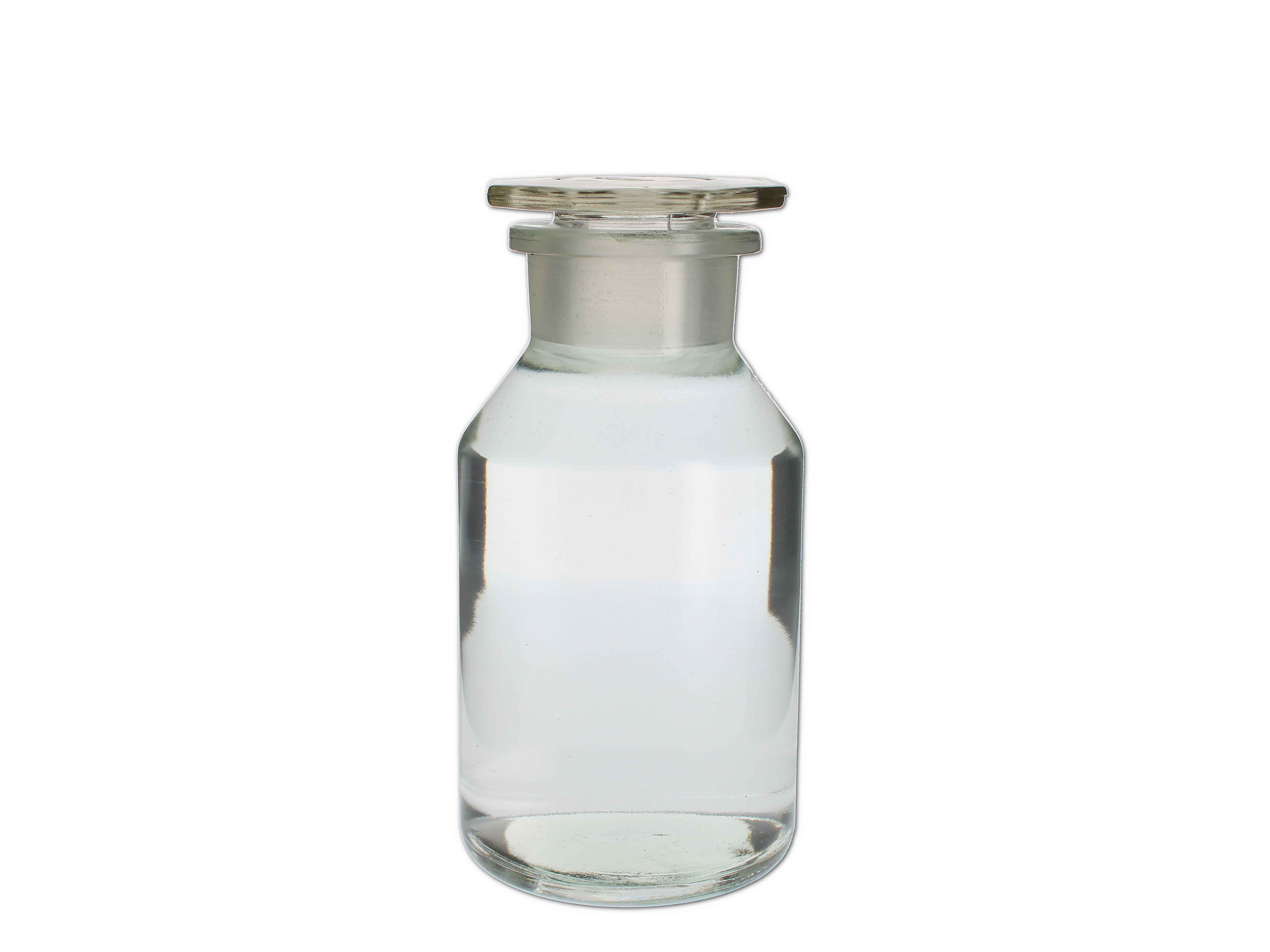   Pulverglas weiß mit Glasstopfen, rund - 500 ML