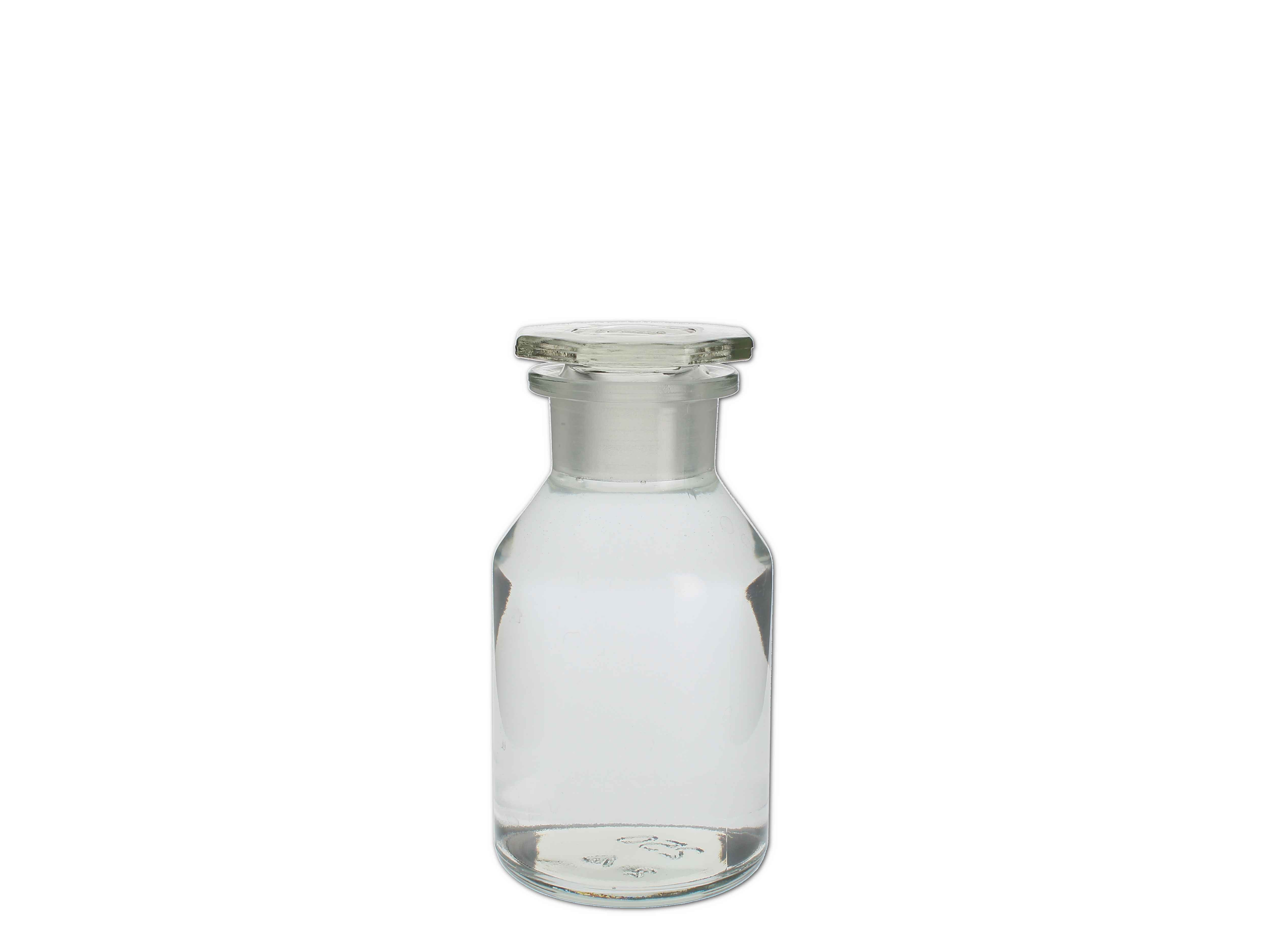    Pulverglas weiß mit Glasstopfen, rund - 250 ML